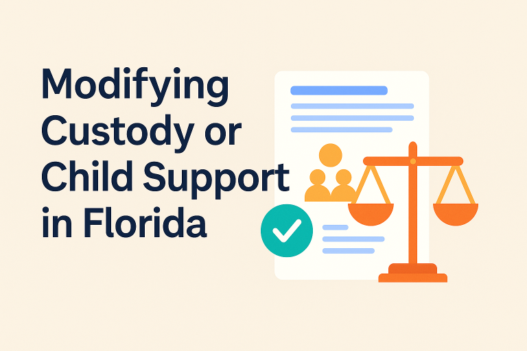 Modifying Custody or Child Support in Florida